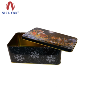 Nice-can Christmas candy chocolate biscuit packaging metal tin jar box China supplier xmas promotion food gift
